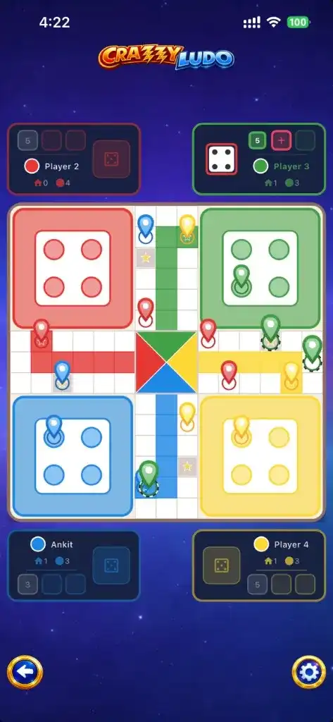 Green just rolled a 5 — tap the red plus to bank it for the perfect moment