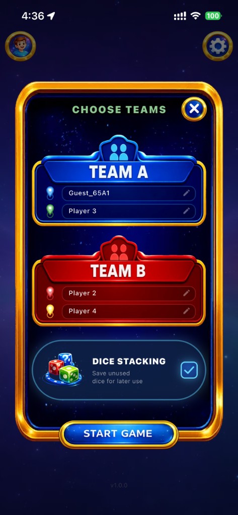 Picking players for Team A and Team B before starting